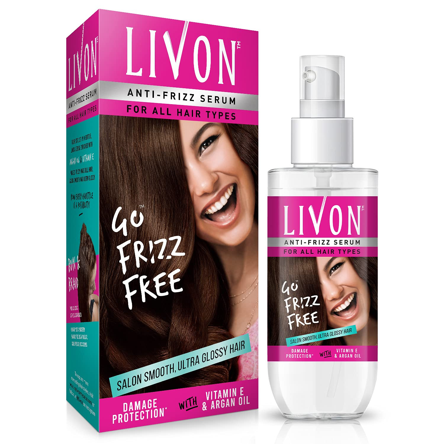 Livon Frizz-Free Smooth & Glossy Hair Serum 50ml (India) Hover Image