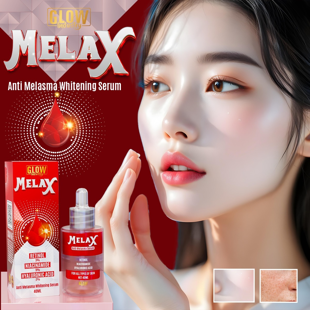 Glow industry melax Anti melasma whitening serum Main Image