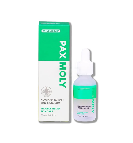 Pax Moly Trouble Relief Niacinamide 15% + Zinc 5% Serum 30ml Main Image